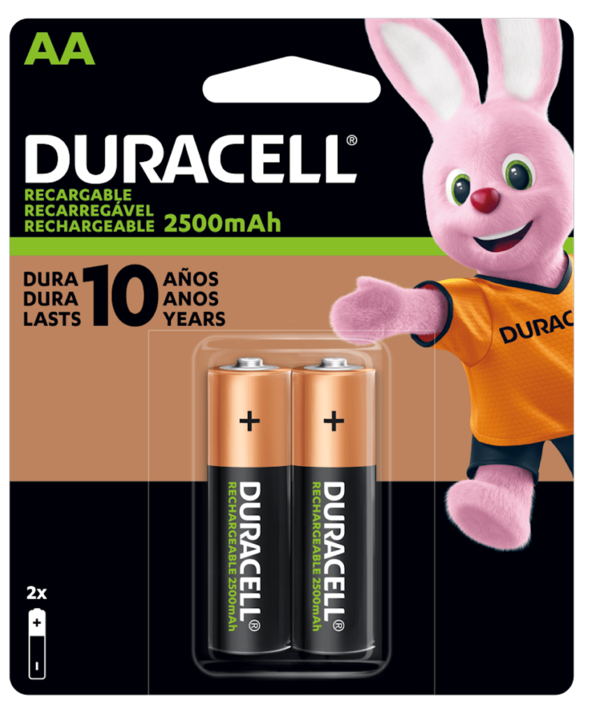 Pila recargable AA con 2 piezas - Duracell