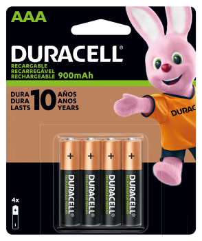 Pila recargable AAA con 4 piezas - Duracell
